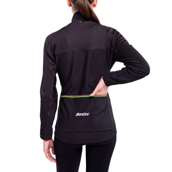 Campera De Invierno SANTINI Unisex UCI Rainbow Official Black